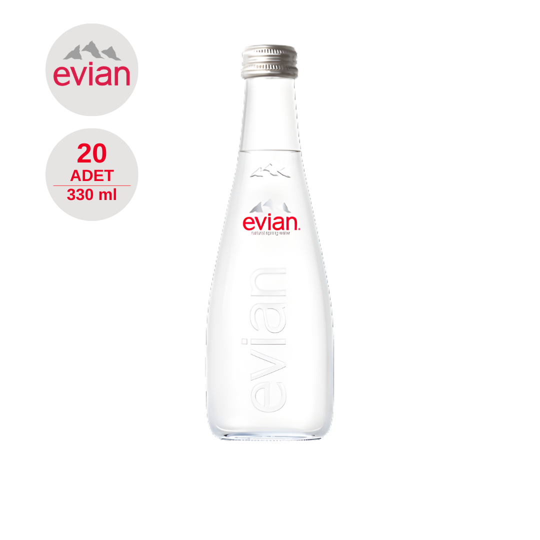 Evian 0.33 LT Cam Şişe (x20)