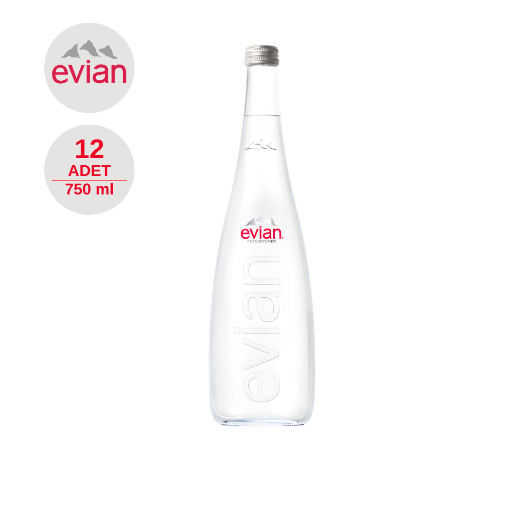 Evian 0.75 LT Cam Şişe (x12)