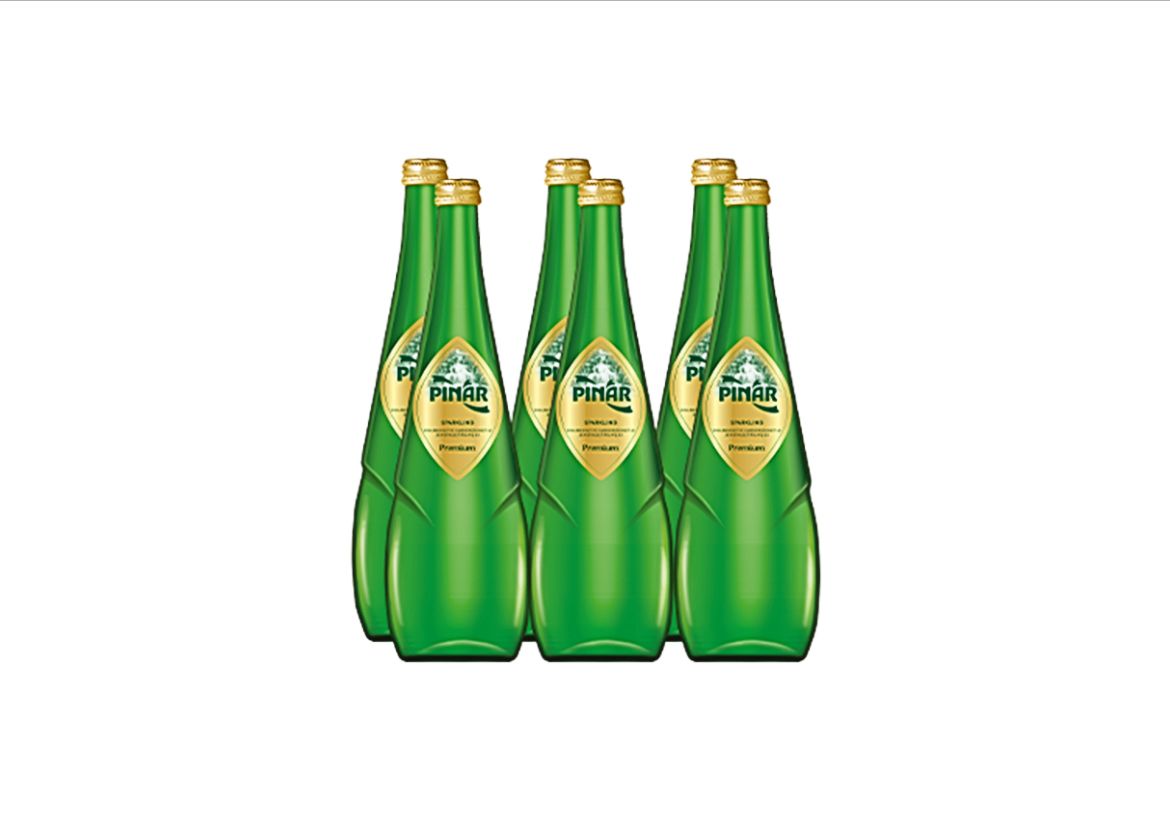 PINAR 0.33 LT Yeşil Cam Şişe (x6)