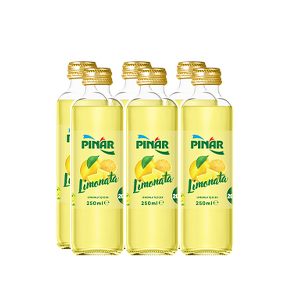 PINAR 0.25 LT Limonata Cam Şişe (x6)