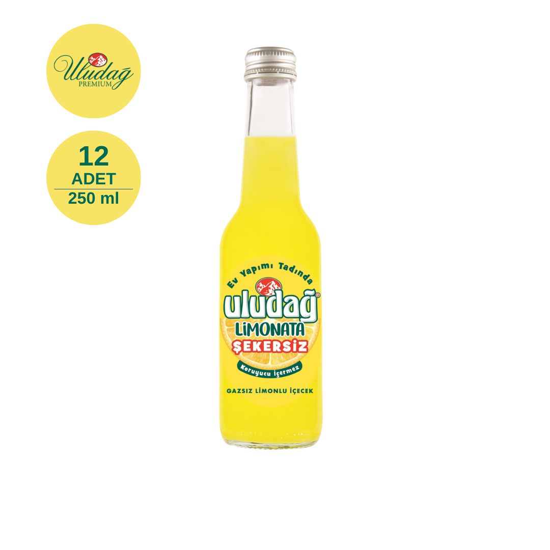 ULUDAG 0.25 LT Cam Sekersiz Limonata (X12)